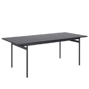 Angus Wooden Dining Table Rectangular In Black