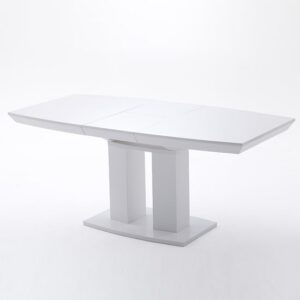 Genisimo Small High Gloss Extending Dining Table In White