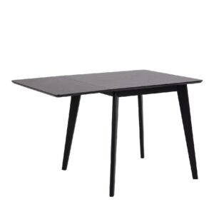 Riga Wooden Extending Dining Table In Black