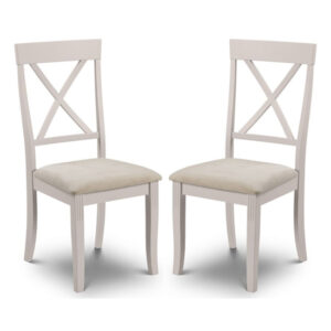 Dagan Elephant Grey Wooden Dining Chairs In Pair