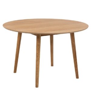 Newhall Wooden Round Dining Table in Oak