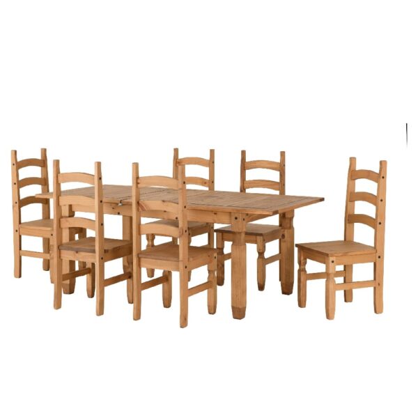 Central Wooden Extending Dining Table With 6 Chairs In Oak