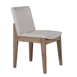 Fenwick Wooden Dining Chair With Fabric Seat In Natural