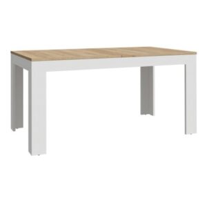 Belgin Wooden Extending Dining Table In White And Oak