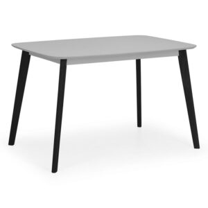 Calah Wooden Dining Table Rectangular In Grey And Black