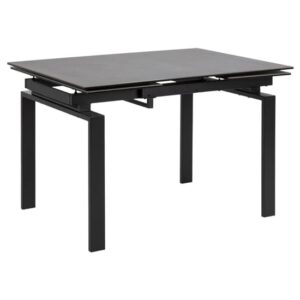 Hershey Ceramic Extending Dining Table Small In Black Fairbanks