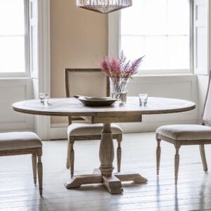 Mestiza Wooden Round Extending Dining Table In Natural