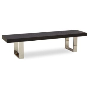 Ulmos Wooden Dining Bench With U-Shaped Base In Black